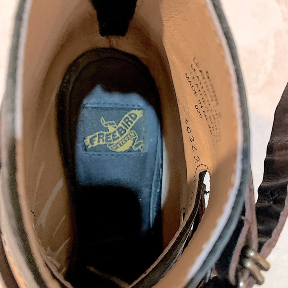 Freebird Quinn Sandals: Black with Brown Straps 8 (fits 8, 8.5, 9) - Picture 10 of 13